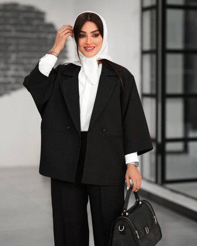 کت و شلوار فری سایز گاباردین هرمس