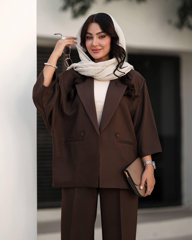 کت و شلوار گاباردین هرمس فری سایز