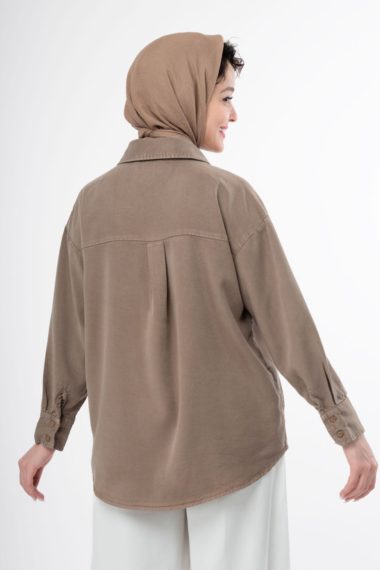 شومیز کتان سیلک گرم ۲ رویال جین سایزبندی s,m,l