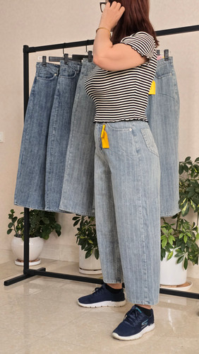 شلوار جین واید آبی یخی دیپلمات جنیکا