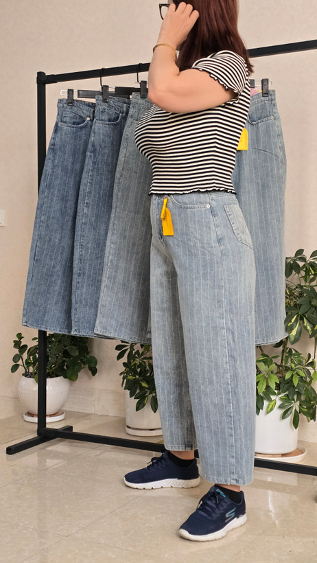 شلوار جین واید آبی یخی دیپلمات جنیکا